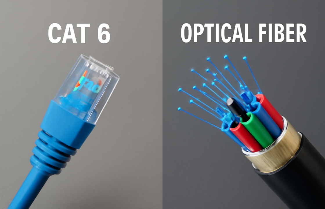 Difference Between Cat 6 and Optical Fiber